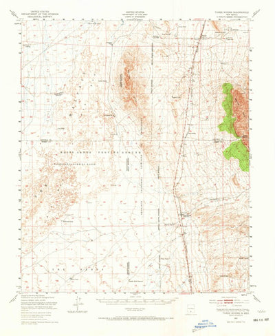 United States Geological Survey Three Rivers, NM (1947, 62500-Scale) digital map