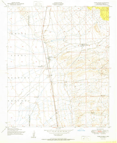 United States Geological Survey Three Rivers, NM (1950, 24000-Scale) digital map
