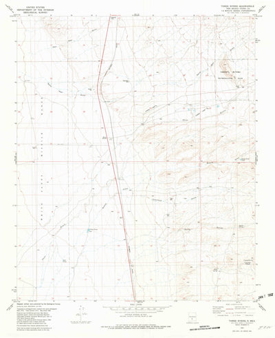 United States Geological Survey Three Rivers, NM (1981, 24000-Scale) digital map