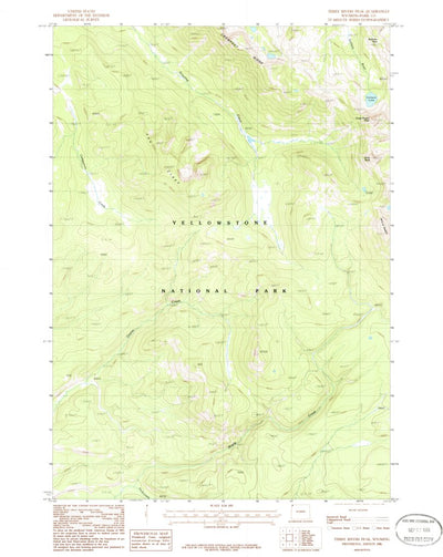 United States Geological Survey Three Rivers Peak, WY (1986, 24000-Scale) digital map