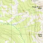 United States Geological Survey Three Rivers Peak, WY (1986, 24000-Scale) digital map