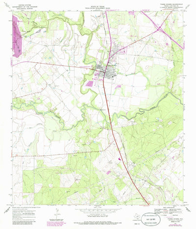 United States Geological Survey Three Rivers, TX (1967, 24000-Scale) digital map