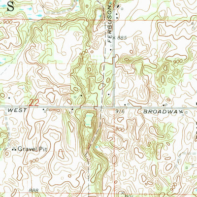 United States Geological Survey Three Rivers West, MI (1972, 24000-Scale) digital map