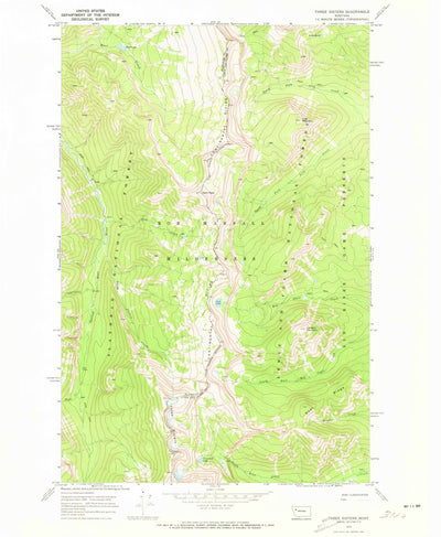 United States Geological Survey Three Sisters, MT (1970, 24000-Scale) digital map