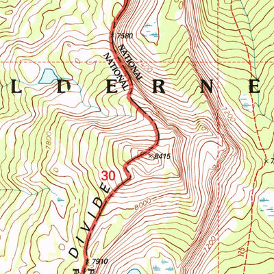 United States Geological Survey Three Sisters, MT (1995, 24000-Scale) digital map