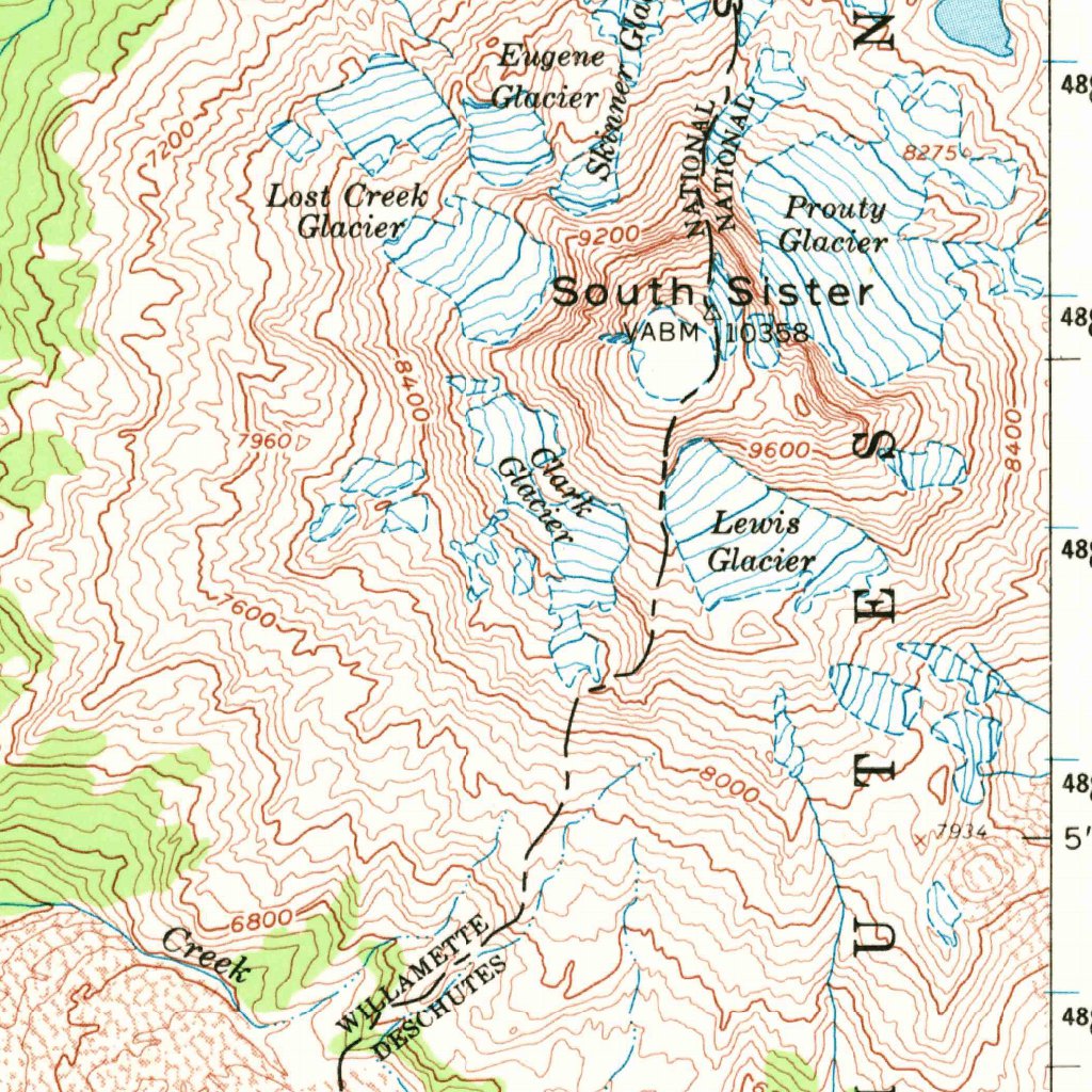Three Sisters, OR (1959, 62500-Scale) Map by United States Geological ...