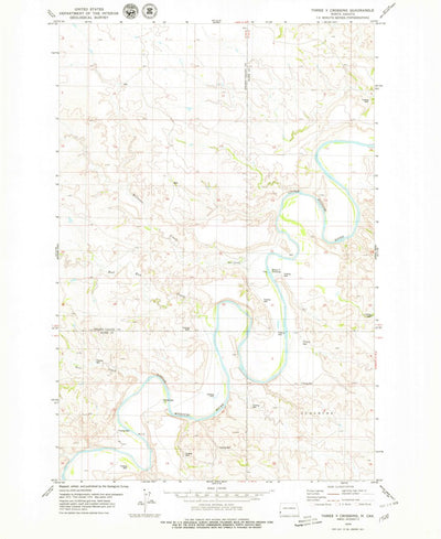 United States Geological Survey Three V Crossing, ND (1979, 24000-Scale) digital map