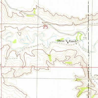 United States Geological Survey Three V Crossing, ND (1979, 24000-Scale) digital map