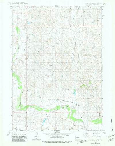United States Geological Survey Threemile Butte, WY (1981, 24000-Scale) digital map