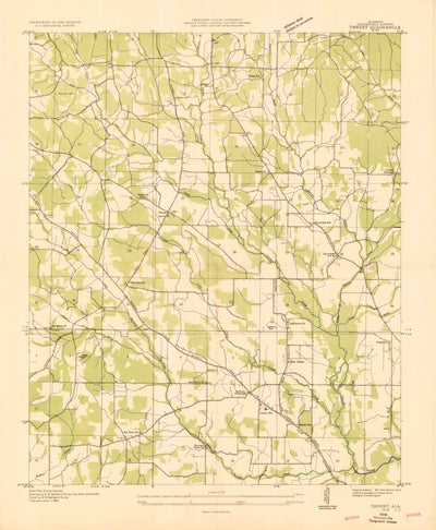 United States Geological Survey Threet, AL (1936, 24000-Scale) digital map