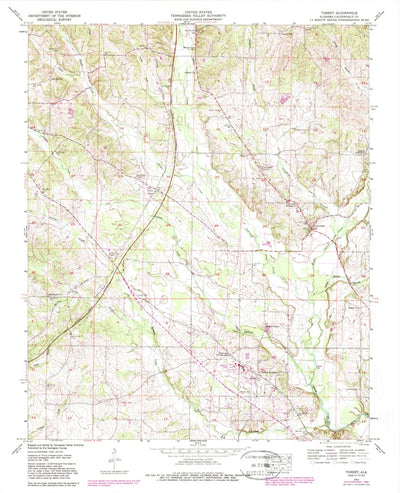 United States Geological Survey Threet, AL (1954, 24000-Scale) digital map