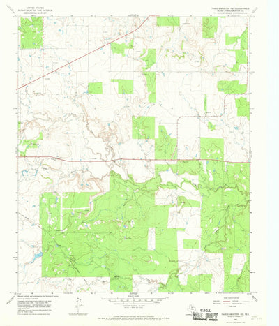United States Geological Survey Throckmorton NE, TX (1965, 24000-Scale) digital map