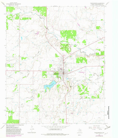United States Geological Survey Throckmorton, TX (1966, 24000-Scale) digital map