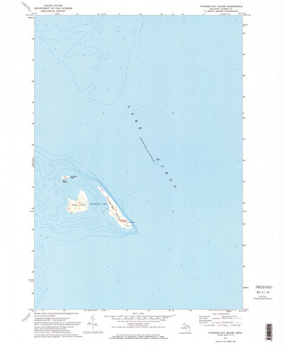 United States Geological Survey Thunder Bay Island, MI (1971, 24000-Scale) digital map