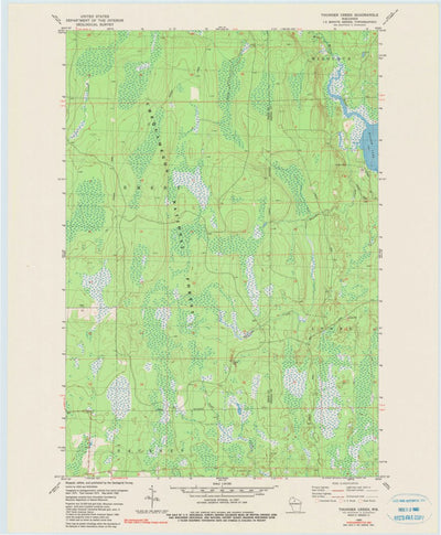United States Geological Survey Thunder Creek, WI (1980, 24000-Scale) digital map