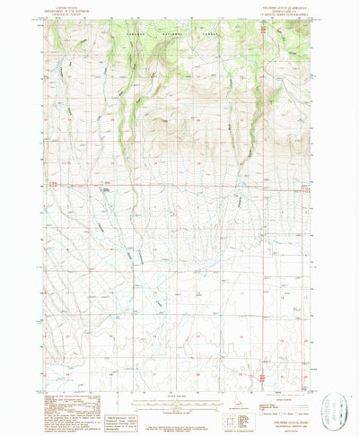 United States Geological Survey Thunder Gulch, ID (1987, 24000-Scale) digital map