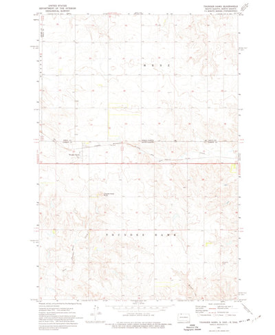 United States Geological Survey Thunder Hawk, SD-ND (1972, 24000-Scale) digital map
