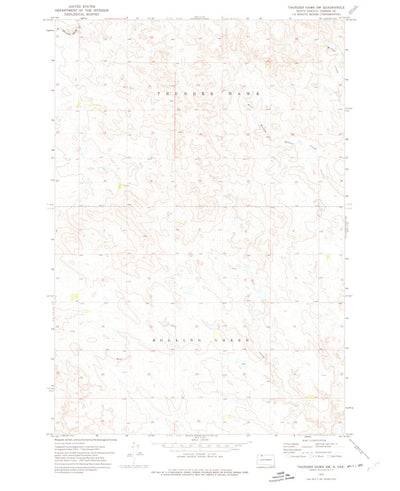 United States Geological Survey Thunder Hawk SW, SD (1972, 24000-Scale) digital map