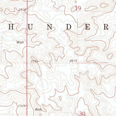 United States Geological Survey Thunder Hawk SW, SD (1972, 24000-Scale) digital map