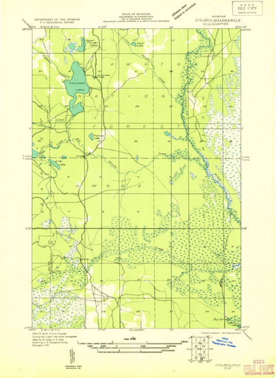 United States Geological Survey Thunder Lake, MI (1931, 31680-Scale) digital map