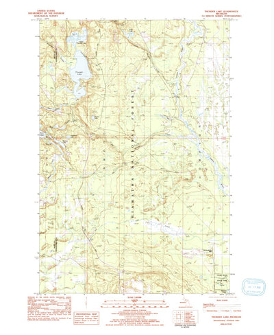 United States Geological Survey Thunder Lake, MI (1983, 24000-Scale) digital map