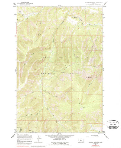 United States Geological Survey Thunder Mountain, MT (1967, 24000-Scale) digital map
