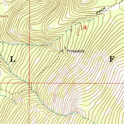 United States Geological Survey Thunder Mountain, MT (1967, 24000-Scale) digital map