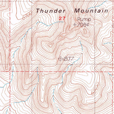 United States Geological Survey Thunder Mountain, NV (1987, 24000-Scale) digital map