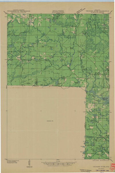 United States Geological Survey Thunder Mountain, WI (1940, 48000-Scale) digital map