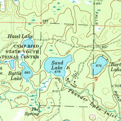 United States Geological Survey Thunder Mountain, WI (1972, 24000-Scale) digital map