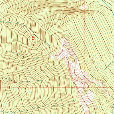 United States Geological Survey Thunderbolt Mountain, MT (1994, 24000-Scale) digital map