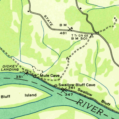 United States Geological Survey Thurman, TN (1936, 24000-Scale) digital map