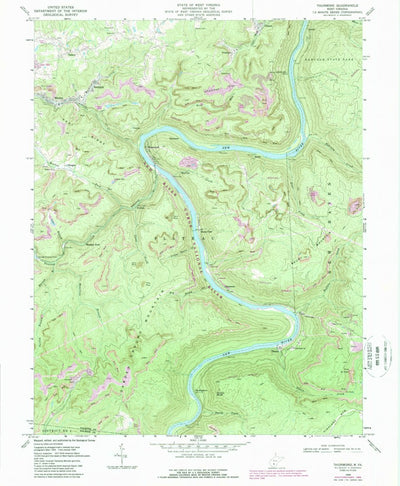 United States Geological Survey Thurmond, WV (1969, 24000-Scale) digital map