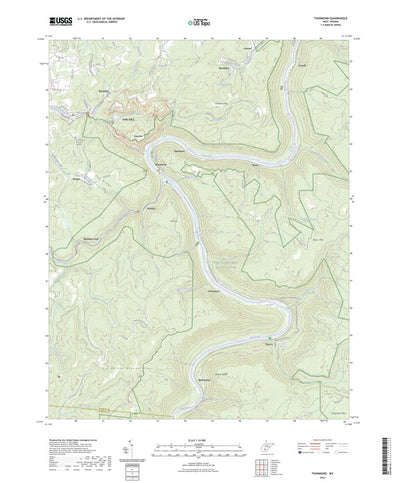United States Geological Survey Thurmond, WV (2023, 24000-Scale) digital map