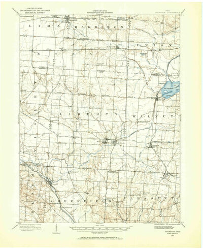 United States Geological Survey Thurston, OH (1907, 62500-Scale) digital map