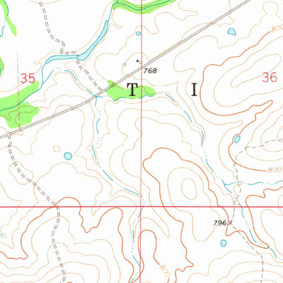 United States Geological Survey TI, OK (1973, 24000-Scale) digital map