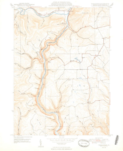 United States Geological Survey Tiadaghton, PA (1948, 24000-Scale) digital map