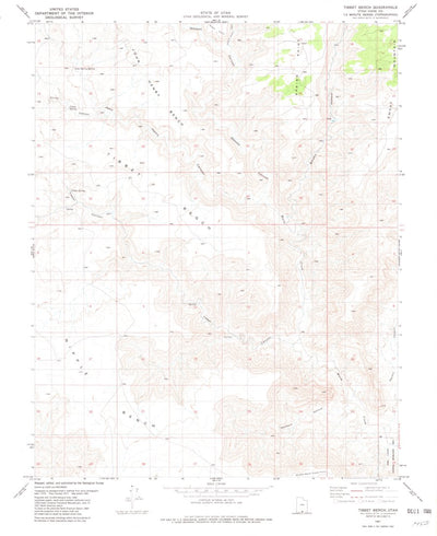 United States Geological Survey Tibbet Bench, UT (1981, 24000-Scale) digital map