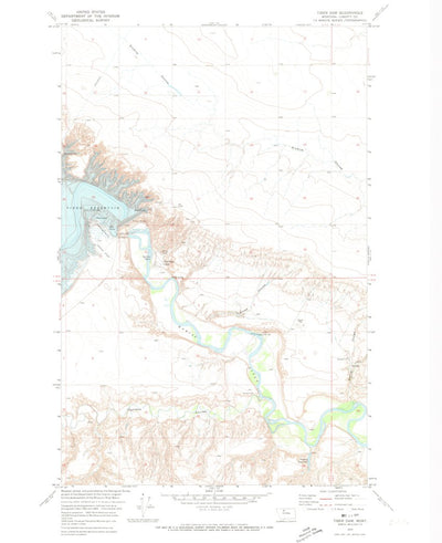 United States Geological Survey Tiber Dam, MT (1970, 24000-Scale) digital map