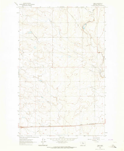 United States Geological Survey Tiber, MT (1962, 24000-Scale) digital map