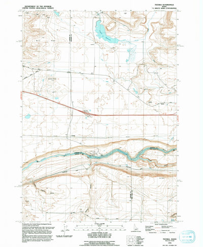 United States Geological Survey Ticeska, ID (1992, 24000-Scale) digital map