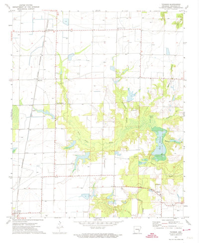 United States Geological Survey Tichnor, AR (1972, 24000-Scale) digital map