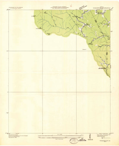 United States Geological Survey Tickanetley, GA (1935, 24000-Scale) digital map