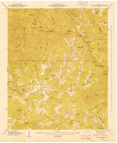 United States Geological Survey Tickanetley, GA (1947, 24000-Scale) digital map