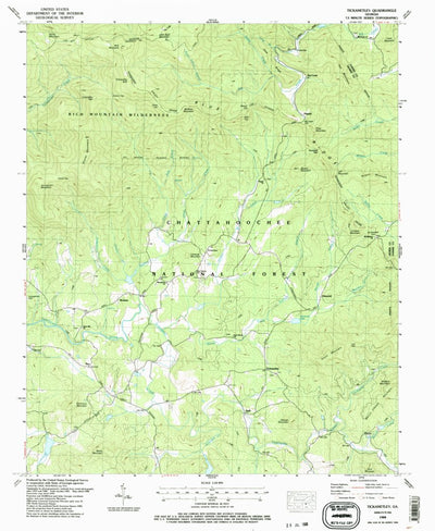 United States Geological Survey Tickanetley, GA (1988, 24000-Scale) digital map