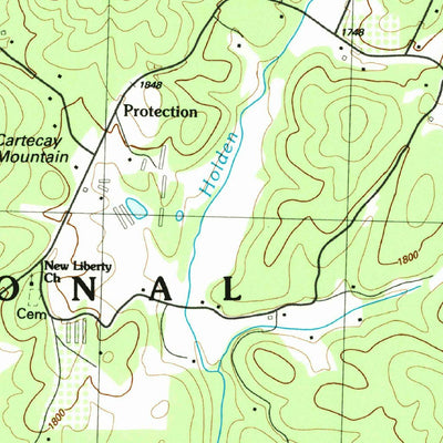 United States Geological Survey Tickanetley, GA (1988, 24000-Scale) digital map