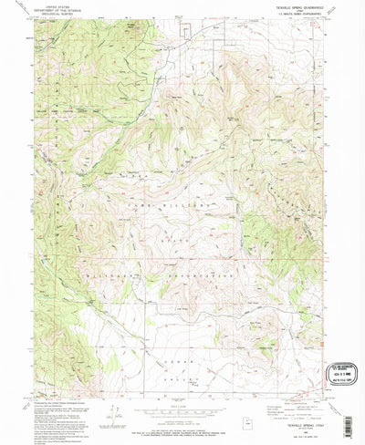 United States Geological Survey Tickville Spring, UT (1993, 24000-Scale) digital map