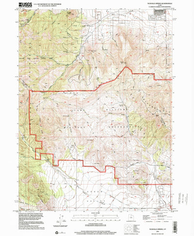 United States Geological Survey Tickville Spring, UT (1997, 24000-Scale) digital map