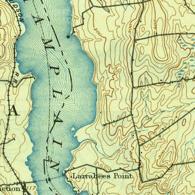 United States Geological Survey Ticonderoga, NY-VT (1902, 62500-Scale) digital map