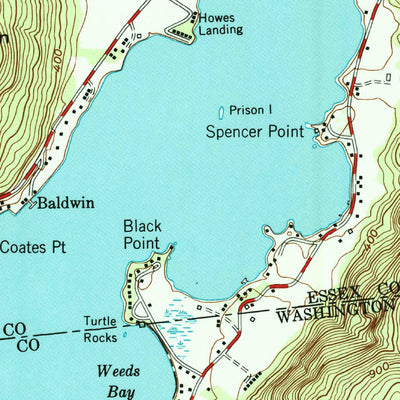 United States Geological Survey Ticonderoga, NY-VT (1950, 24000-Scale) digital map